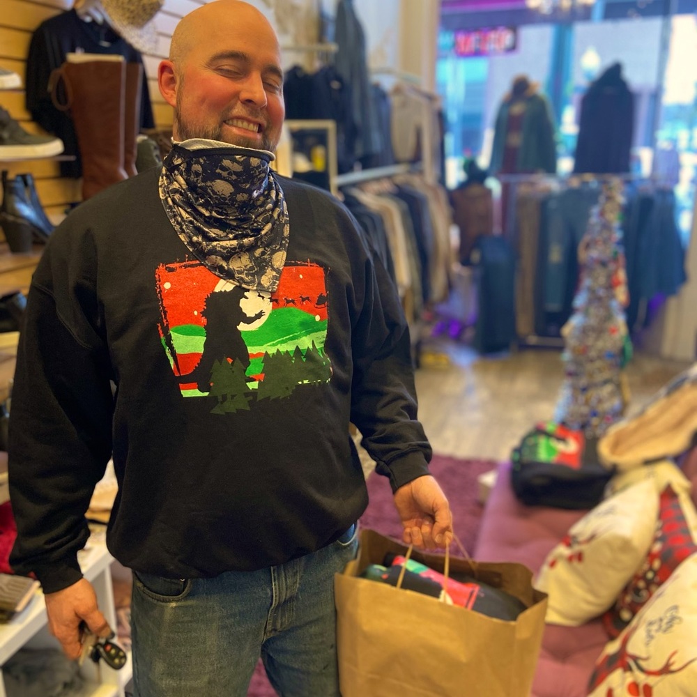 Godzilla Christmas sweatshirt